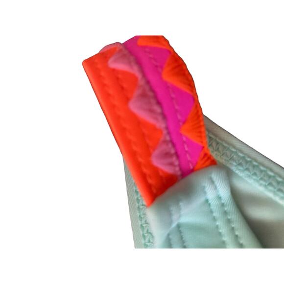 Bikini Women's Swimwear 2pc Size Small Mint Green & Coral - Picture 10 of 16